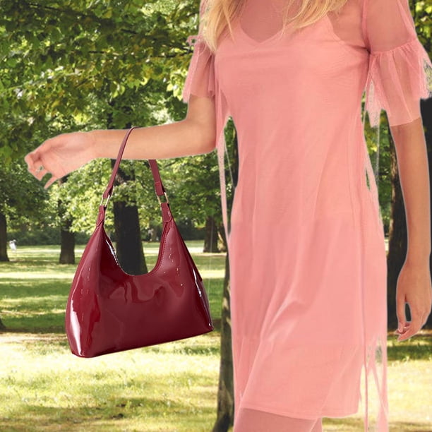 Bolso de hombro para mujer, bolso elegante para mujer, para el trabajo, vacaciones de verano, viajes, primavera Rojo