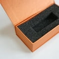 thumbnail image 3 of 4 x Magnetic USB Presentation Gift Boxes, Orange Colour, flash drives, removable drives, Wedding Presentation Gift Box, Photography, 4 in., Present Gift, 3 of 5