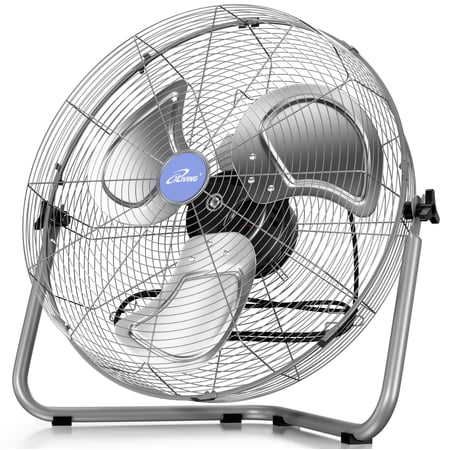 iLiving ILG8F21 Super Turbo High Velocity Floor Fan 7500CFM with 225W Motor 20 Silver