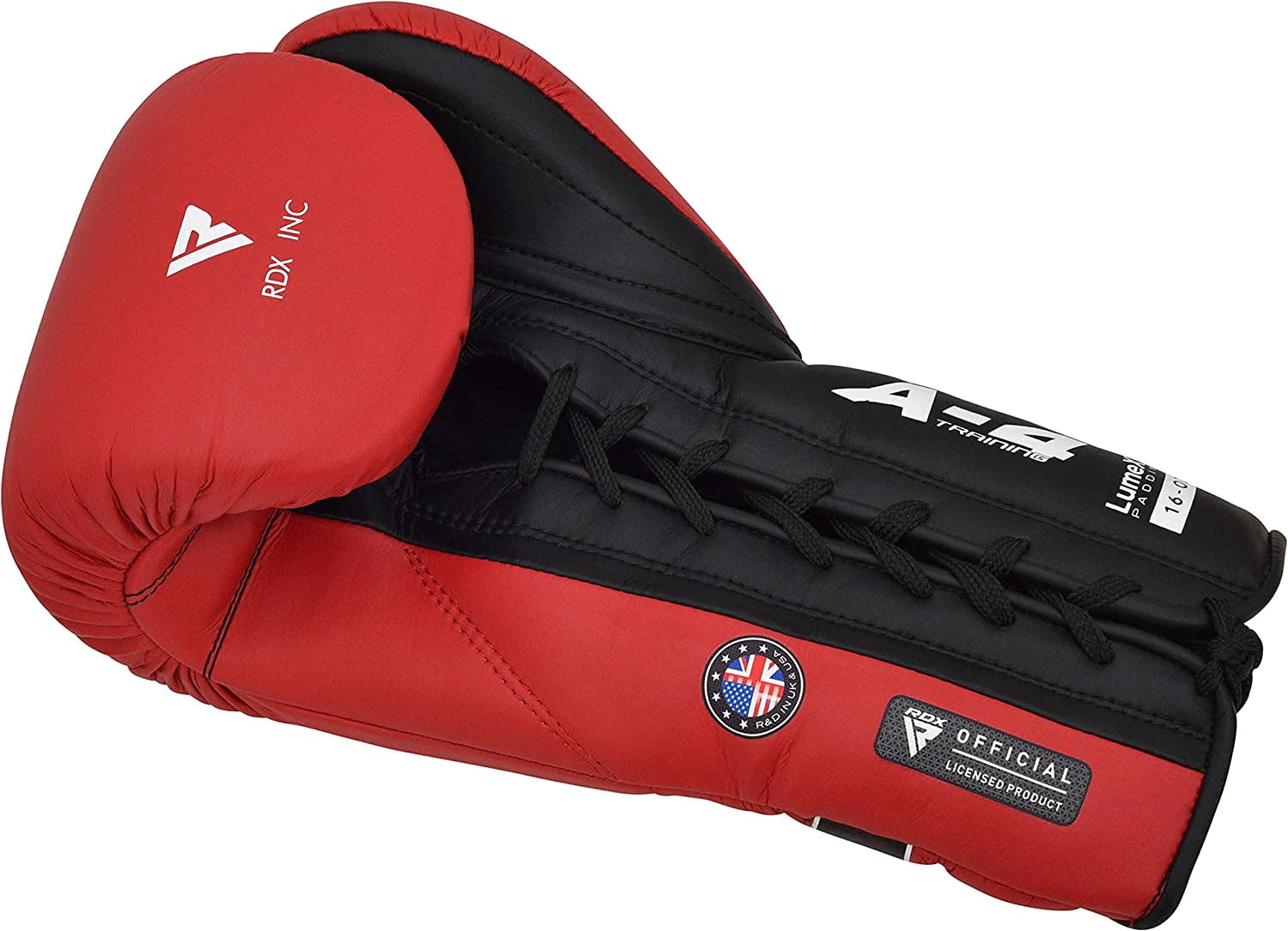 RDX Professional Boxing Fight Gloves, APEX Lace-Up Competition Fighter Gloves, Super Skin Maya Hide Leather, Padded Wrist Support, Multi-Layered, Traditional Extra Long Laces for Firm Secure Fit