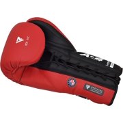 RDX Professional Boxing Fight Gloves, APEX Lace-Up Competition Fighter Gloves, Super Skin Maya Hide Leather, Padded Wrist Support, Multi-Layered, Traditional Extra Long Laces for Firm Secure Fit