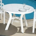 thumbnail image 2 of Compamia Table à Manger Ronde en Résine Plastique 42 Pouces Blanc, 2 of 4