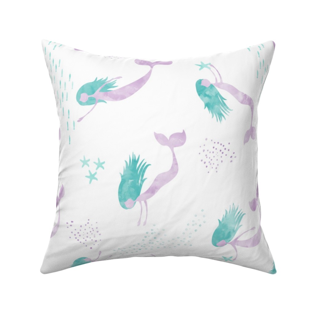 Dark Navy Light Lavender Throw Pillow Cover w Optional Insert by Roostery