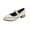 White, variant on Women's Sparkly Rhinestone Flats Pointed Toe Low Heel Comfortable Suede Upper Mary Jane Shoes White