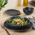 thumbnail image 3 of 16-Piece Navy Blue Stoneware Dinnerware Set – Plates and Bowls, Durable Ceramic Kitchen Dinner Set, 3 of 6
