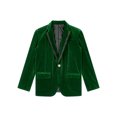 thumbnail image 3 of Eandarui Boys Velvet Sport Blazer Classic Fit Lapel Suit Jacket Single Breasted Outerwear Coat Dark Green 8, 3 of 5