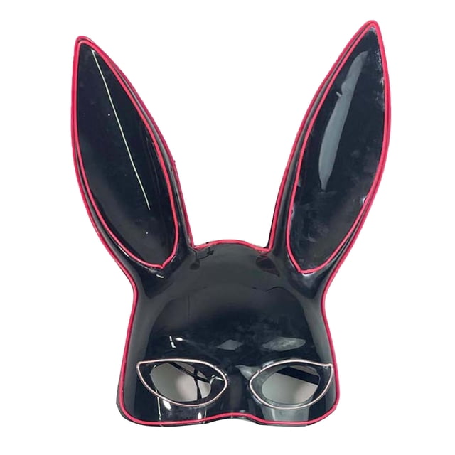 Glowing Bunny , Luminescent Half Face for Party Supplies Costume Accessory