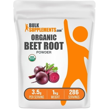 BulkSupplements Organic Beet Root Powder - Dietary Supplement, Vegan-Friendly, 3.5g per Serving, 1kg (2.2 lbs)