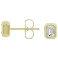 thumbnail image 2 of Unique Moments 0.50 Carat Lab Grown Emerald Cut Diamond Stud Earrings 10K Yellow Gold, 2 of 6