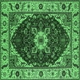 thumbnail image 1 of Ahgly Company Indoor Square Persian Emerald Green Traditional Area Rugs, 6' Square, 1 of 4