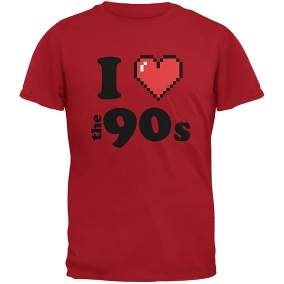 I Heart The 90s Red Adult T-Shirt - 2X-Large