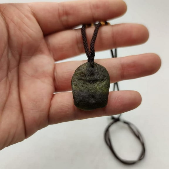 Moldavite Crystal,Raw Czech Meteorite Certified Stone Necklace