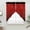 Red, variant on Ombre Red Geometric Swag Curtains for Kitchen/Bedroom/Living Room, Modern Abstract Art Scalloped Curtains 63 Inch Long, Rod Pocket Window Swag Topper Curtains Valances 2 Panels Set 36"x63"