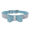 thumbnail image 1 of Adjustable Bling Crystal Pet Collars with Bowknot for Dogs Cats Wear, 1 of 9