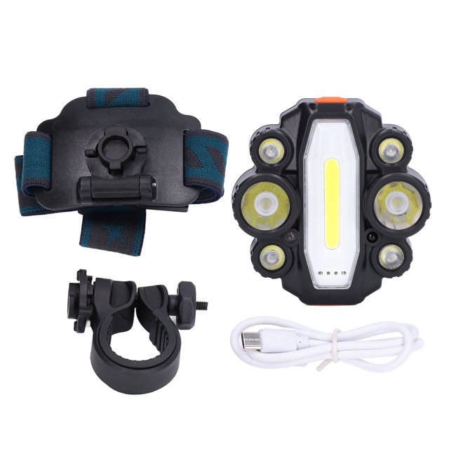 Linterna frontal LED de inducción, faro recargable por USB, ajuste de ángulo de 90°, mini linterna LED portátil para ciclismo al aire libre