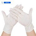 thumbnail image 1 of 100pcs/Box Disposable Latex Gloves Soft Elastic Examination Gloves for Food ProcessingL, 1 of 8