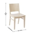 thumbnail image 5 of Emma + Oliver Antique White Dining Chair with Curved Backrest and Solid Wood Construction, 5 of 12