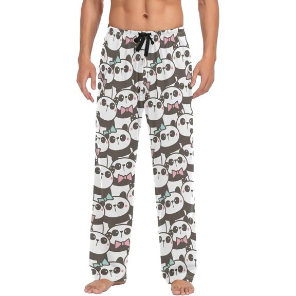 GZHJMY Panda Pajama Pants for Men, Lounge Pants Lightweight Men Pajama Bottoms with Drawstring Pockets, Christmas New Year Birthday Gifts, Small