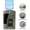 Nutrichef Countertop Water Cooler Dispenser Hot & Cold Water, Holds 3