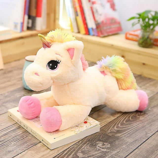 Unicornio de peluche - Unicornio de peluche - Juguete de peluche para bebés, niños pequeños y niños - Amigo lindo y tierno para niño o niña Gran regalo para Pascua, Navidad, cumpleaños
