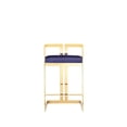 thumbnail image 5 of Pangea Home Kenzie 23.6" Velvet/Steel Counter Stool in Navy/Gold, 5 of 5