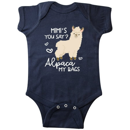 

Inktastic Mimi s You Say Alpaca My Bags Gift Baby Boy or Baby Girl Bodysuit