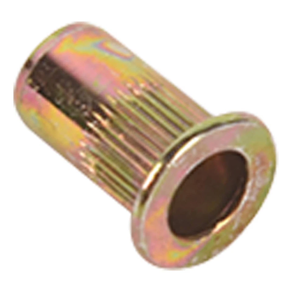 CIRCLE- 150Pcs Flat Head M5 Rivet Nut Rivnut Nutsert Metric Zinc Plated Carbon Steel