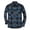 Blue, variant on IWRICH Men's Plaid Button down Shirts Regular Fit Long Sleeve Tops Long Sleeve Casual Tees Yellow XL
