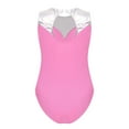 thumbnail image 4 of Alvivi Gymnastics Leotards for Girls One Piece Sleeveless Dance Unitard Bodysuit Tumbling Dancewear Pink 10, 4 of 7
