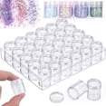 thumbnail image 1 of Clear Plastic Bead Jars, 30 Containers with Lids for Jewelry, DIY Arts & Crafts, Nail Diamond, Sequin Accessories 5D Diamond Painting Storage Solution, 1 of 7