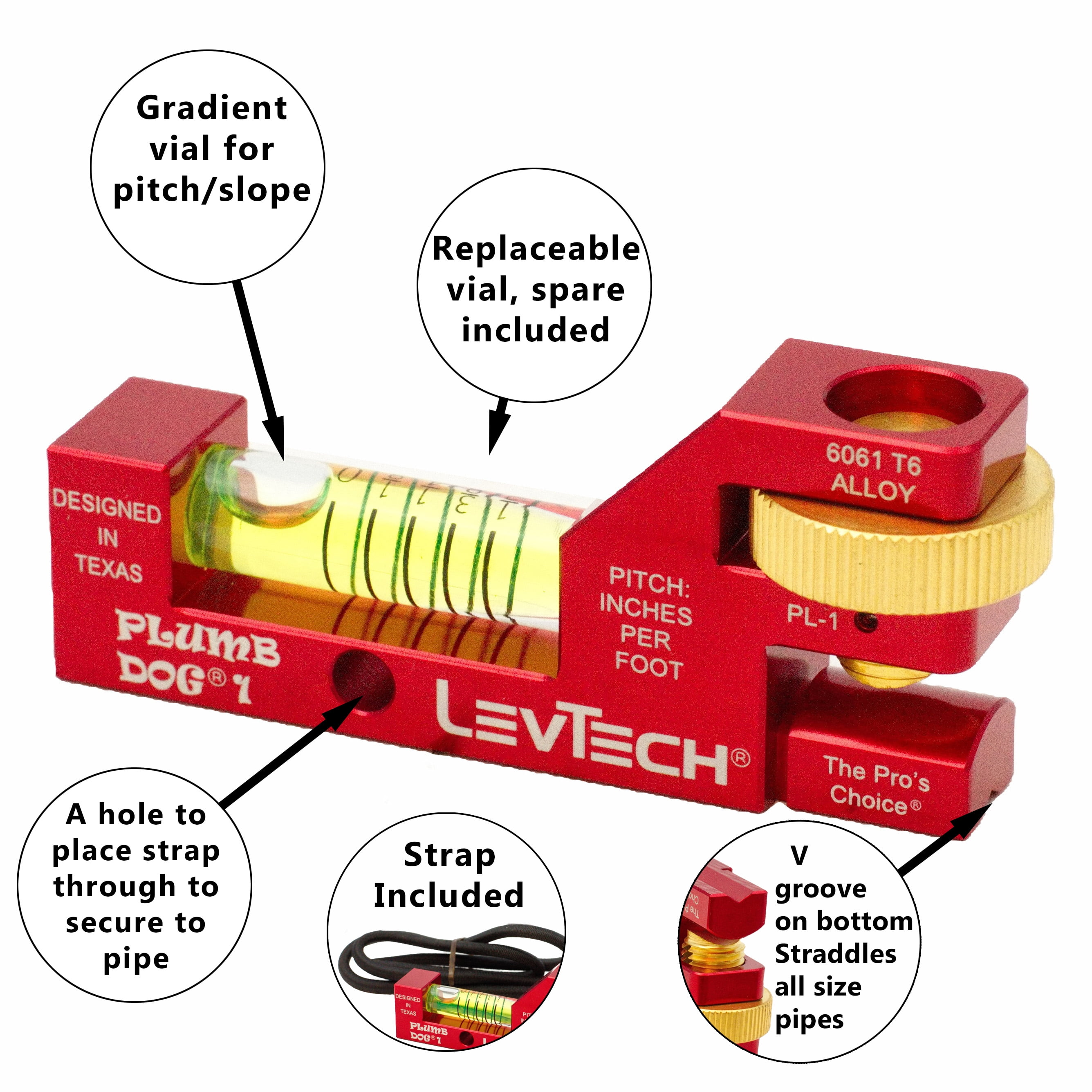 LevTech PL1 Plumbers’ Gradient/Slope Level
