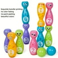 thumbnail image 6 of Children's Soft Bowling Set With 10 Numbered Pins And 2 Lightweight Balls Safe Indoor Outdoor Toddler Toy For Ages 2-5 Christmas Birthday Gift, 6 of 8