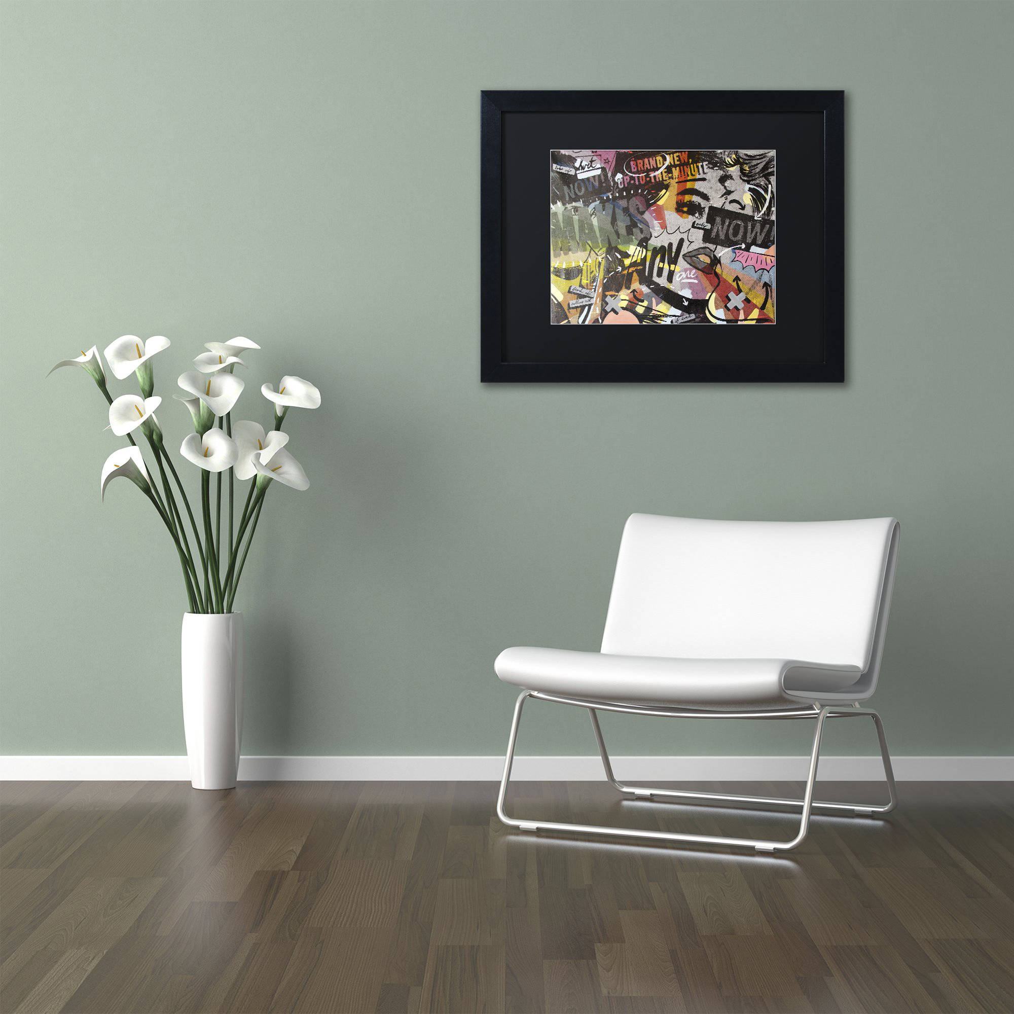 Dan Monteavaro 'Anyone Now' Black Matted Framed Art