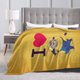 thumbnail image 5 of Manta de Minions, manta de felpa grande súper suave y esponjosa para niños, niñas y adultos jóvenes, manta de franela cálida y acogedora para sala de estar, sofá cama para todas las estaciones, 40 x, 5 of 8