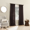 thumbnail image 5 of Archaeo Cotton Blend Button Tab Top Curtain, 40"W x 84"L, Chocolate, 5 of 8