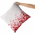 thumbnail image 7 of Valentines Pillow Covers 20x20 Inch Set of 2 Red Love Heart Throw Pillow Case Valentine's Day Mother's Day Anniversary Decorative Square Cushion Covers for Farmhouse Decor, 7 of 7