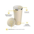 thumbnail image 4 of RTIC 20 oz Ceramic Lined Everyday Tumbler, Spill-Resistant Straw Lid, Beach, 4 of 9