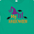 thumbnail image 4 of Inktastic My First Halloween, Witch Hat, Bats - Purple Black Boys or Girls Toddler T-Shirt, 4 of 5