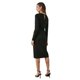 thumbnail image 2 of Principles - Vestido Midi Fruncido de Ponte para Mujer (Negro), 2 of 4