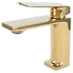 thumbnail image 4 of Grifo de lavabo dorado, grifo de agua fría y caliente de un solo orificio para baño, para lavabo doméstico G1/2, 4 of 5