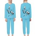 thumbnail image 4 of DISNIMO Panda Music Note Pjs Sets for Kids Cotton Pajamas Girls Size 11/12 Pajama Sets for Kids Boys 2 Piece Sleep Set for Kids Long Sleeve Pajamas Long Pants Set Crew Neck Pj Tops, 4 of 7