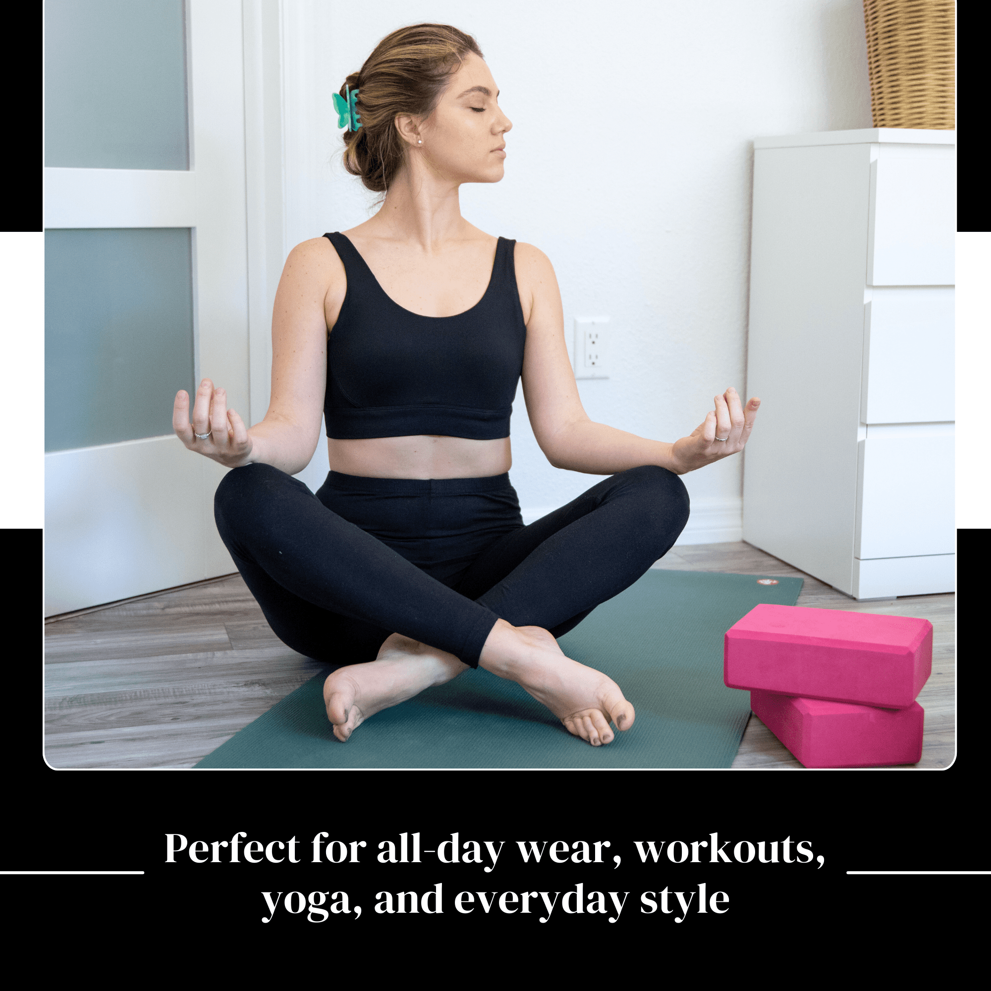 [3 Pack] Black Leggings for Women Athletic Casual Lounge Yoga Pants 4-Way Stretch and Buttery Soft