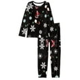 thumbnail image 4 of Suhoaziia Sleepwear for Women Nightgown Skin Friendly Pajama Tredny Lounge Wear Indoor Loungewear Matching Set,Snowflake Durable Tracksuit with Pockets Size 5XL Fall Clothing, 4 of 5