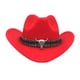 thumbnail image 1 of Sonducket Sombrero de mujer de moda con sombra de ala ancha y protección solar Sombrero de vaquero Western Outback cómodo Sombreros rojo, 1 of 6