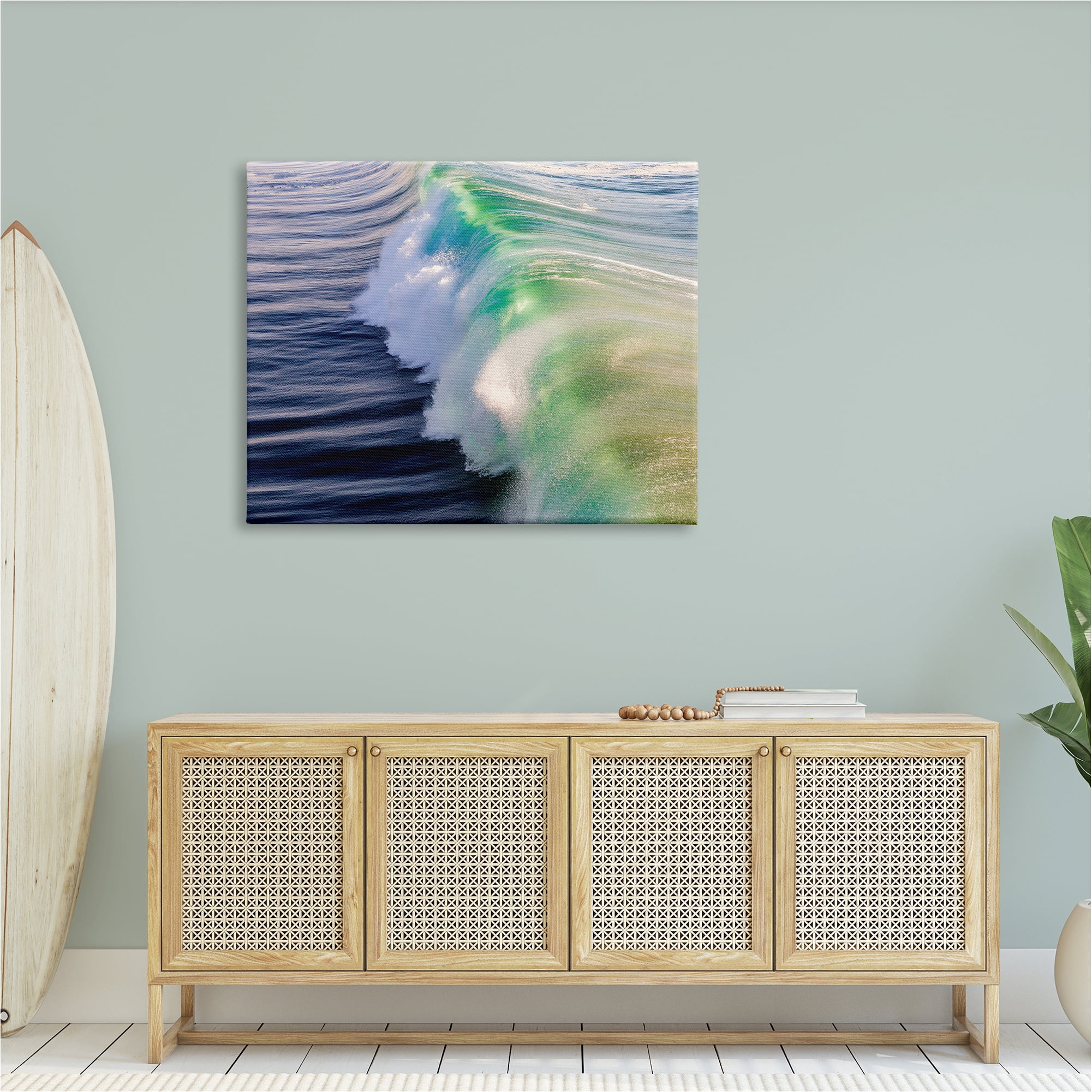 Stupell Industries Rolling Sea Waves Deep Ocean Water Photography Photograph Gallery Wrapped Canvas Print Wall Art, Design by Jeff Poe Photography