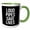Green/White, variant on 3drose, Loud Pipes Save Lives. Bold White Lettering on a Black Background., 11oz Mug