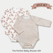 Baby Bright Newborn Essentials Must Have Clothes for Baby Boy – Newborn Boy Outfits, Bodysuit from Newborn to Infant, Preemie Bodysuits, Best Baby Shower Gifts, 2-Pcs Set