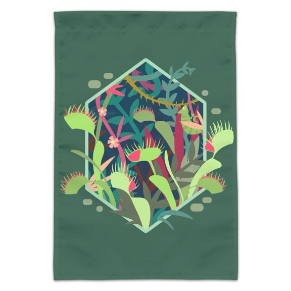 Venus Fly Trap and Tropical Plants Garden Yard Flag