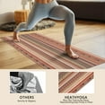thumbnail image 4 of Brown Geometric Striped Pattern Hot Yoga Mat Towel Non Slip for Hot Yoga - Quick-Drying Yoga Mat Cover with 4 Corner Pockets with Travel Bag - Hot Yoga Towel Non Slip 70"x26", 4 of 6