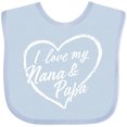 thumbnail image 3 of Inktastic I Love My Nana and Papa in White Chalk Heart Boys or Girls Baby Bib, 3 of 4